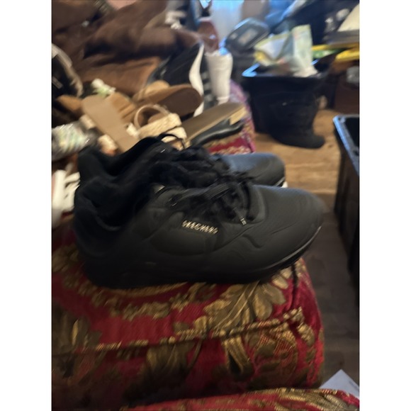 Women's Skechers Street, Uno - Sneaker 73690-BBK Black Synthetic Size 8,5 W - Picture 2 of 7